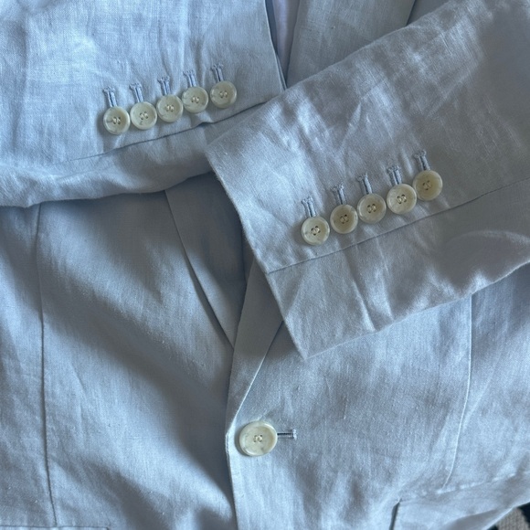 A.L.C. Arlo II Linen-Blend Jacket - Light Blue - Picture 8 of 11